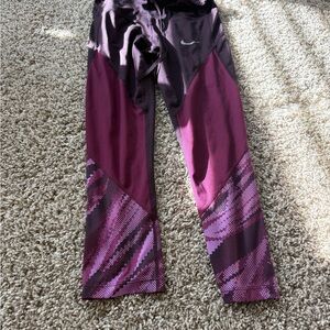 Purple and Pink Nike Patterned Leggings
